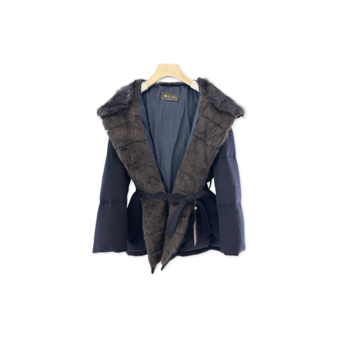 LORO PIANA MINK-COLLAR DOWN JACKET